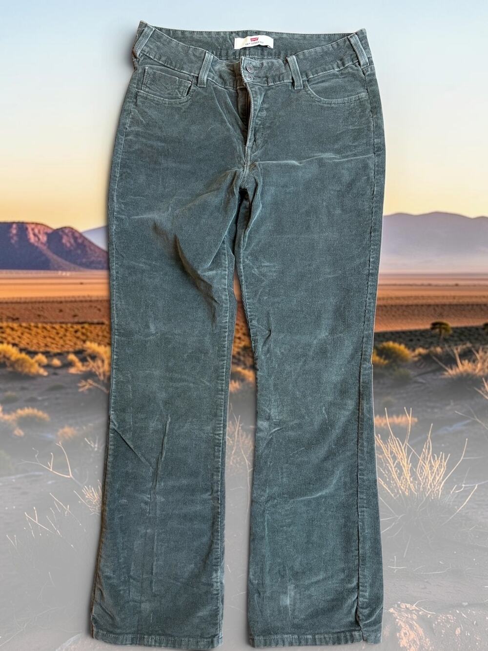 Levi's 526 Slender Boot Corduroy Pants Women's Size 12M Color- green